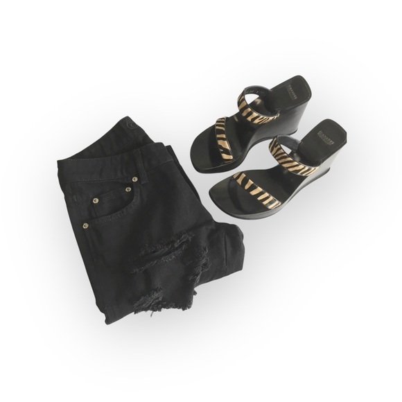 LF Carmar ❉ Skinny Shredded Rips Stretch Jeans ❉ Lace Patches ❉ Jet Black ❉ 25 ❉ - Picture 8 of 16